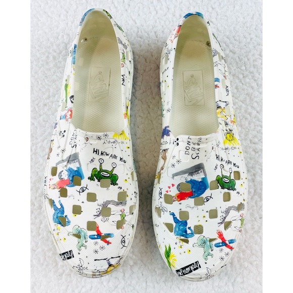 (RARE) VANS • No-Comply x Daniel Johnston Slip-On Trek Slippers - Picture 3 of 15